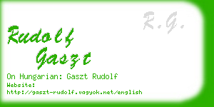 rudolf gaszt business card